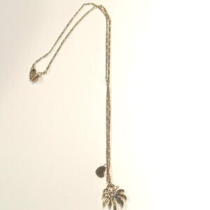 Gold Palm Tree Pendant Necklace